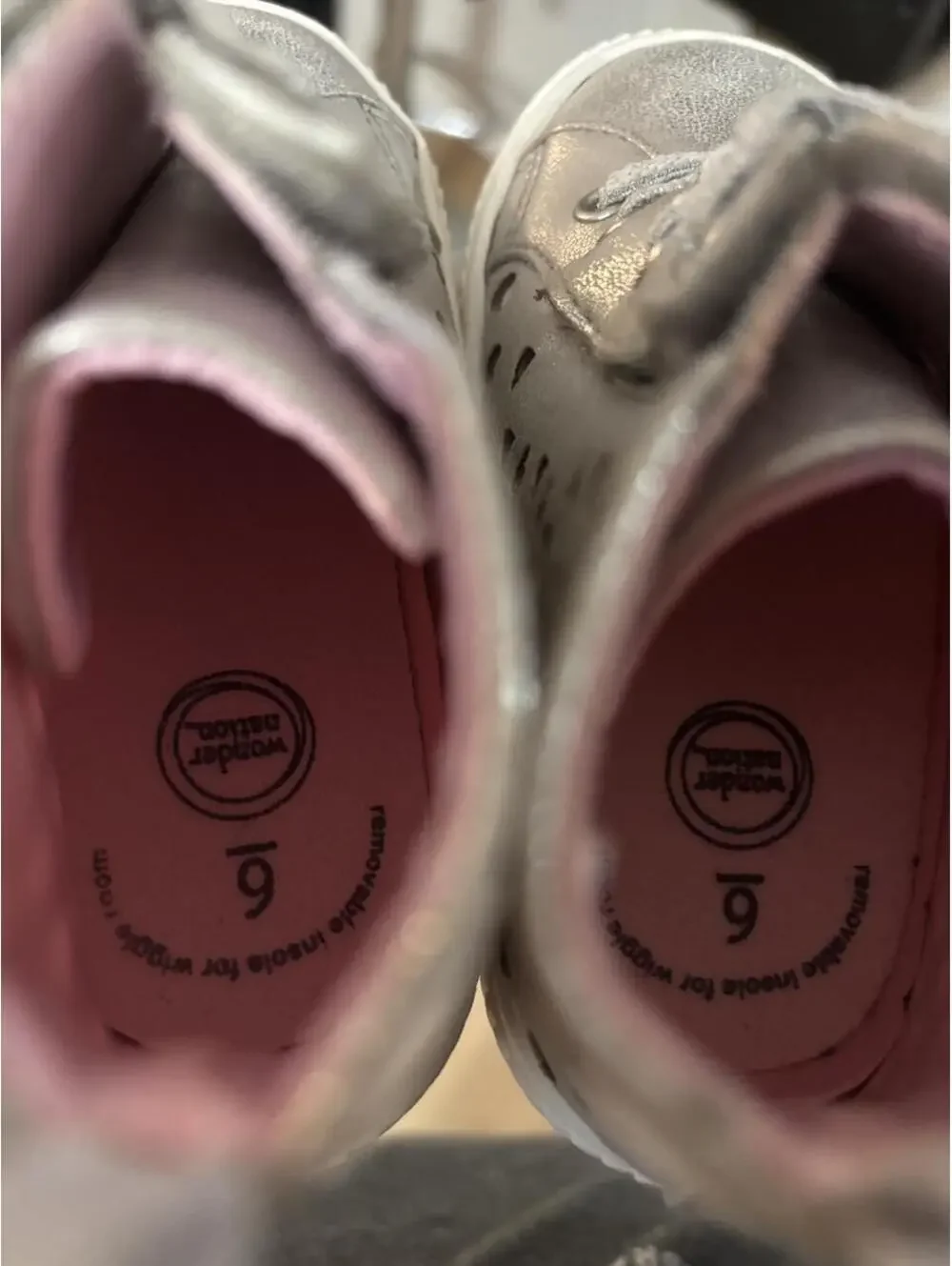 Wonder Nation Women's Silver and Grey Trainer